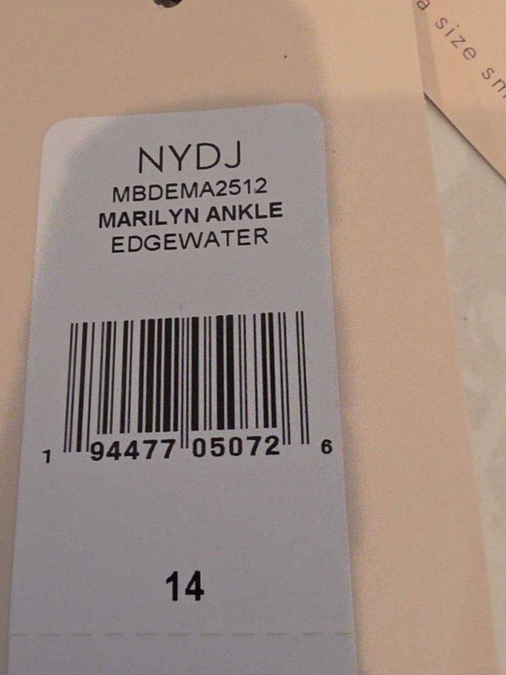NYDJ Marilyn Ankle Straight Leg Edgewater Jeans NWT, SZ 14, Midrise Lift Tuck - Picture 7 of 16